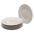 Set De 6 Platos Playos De Postre Moderno Rayas De Porcelana - Jacu hogar