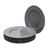 Set De 4 Platos Playos Moderno Rayas De Porcelana Gris - Jacu hogar
