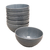 Set De 4 Bowls Moderno De Porcelana Gris - Jacu hogar