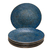 Imagen de Set De 6 Platos Playos De Porcelana Azul Borde Dorado