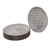 Set De 6 Platos Playos De Porcelana Ondas Borde Dorado - Jacu hogar