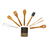 Set De Utensillos De Cocina Bambu C/soporte De Ceramica - tienda online