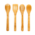 Set De Utensillos De Cocina Bambu C/soporte De Ceramica