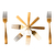 Set De Cubiertos 24 Piezas Dorados - comprar online