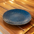 Set De 6 Platos Playos De Porcelana Azul Borde Dorado - comprar online