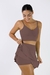 Shorts saia Déia Marrom café - comprar online