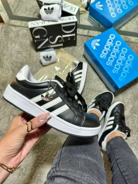ADIDAS CAMPUS II PRETO + MEIA