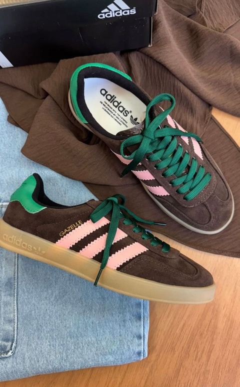 ADIDAS GAZELLE MARROM E ROSA - comprar online