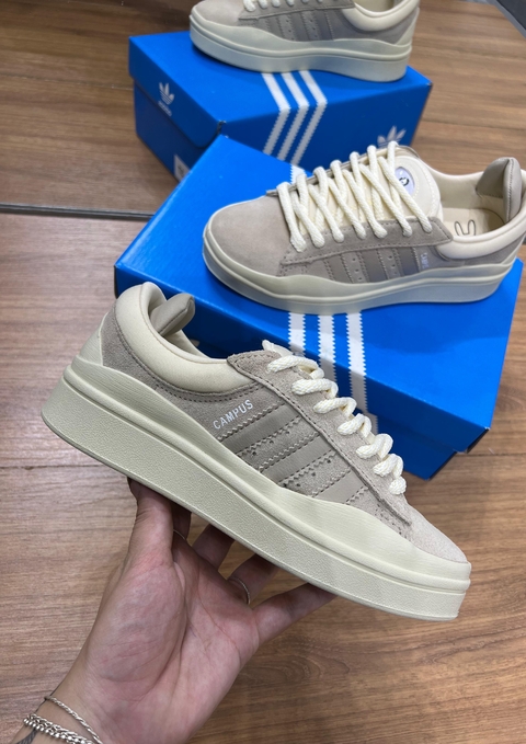 ADIDAS CAMPUS X BAD BUNNY COURO CINZA