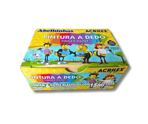 Pintura a Dedo Acrilex - 6 Cores