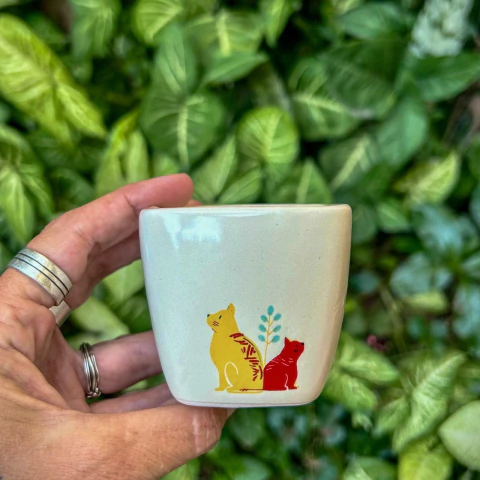 Maceta Gatos | Crudo - comprar online