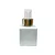 Frasco Cubo Branco 50ml com Válvula Dourada