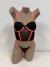 Conjunto Corsele Neon com Bojo e Detalhes em Renda