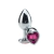 Plug Anal Metal Coração - Tamanho P - JK Lingeries