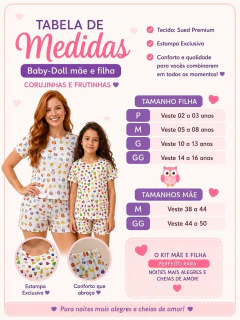 Baby-Doll filha CORUJINHAS - Liarcoíris Kids | Moda Infantil e Juvenil