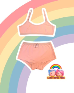 Kit Menina Moça calcinha boxer + sutiã na internet