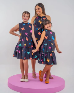Vestido Mãe - Borboletas | Coleção Mãe e Filha na internet