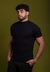 CAMISETA GOLA MEDIA CANELADA PRETO