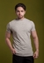 CAMISETA GOLA MEDIA CANELADA BEGE