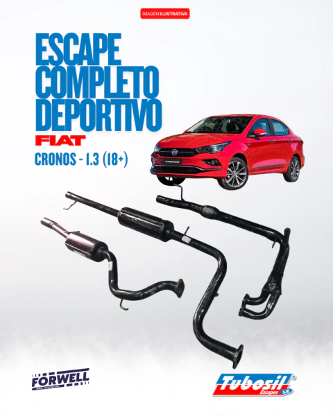 Escape Completo Deportivo Fiat Cronos 1.3 2018+ Tubosil