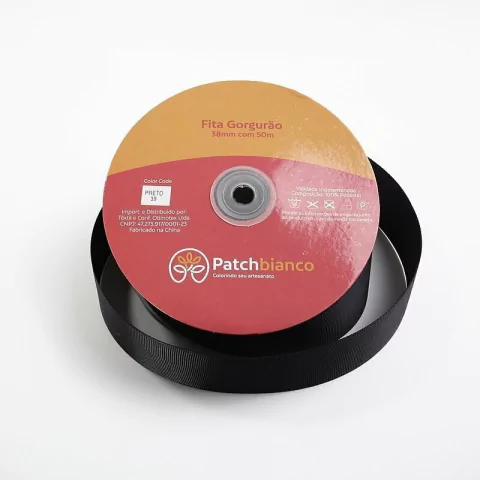 FITA DE GORGURÃO 38MM PRETO 39