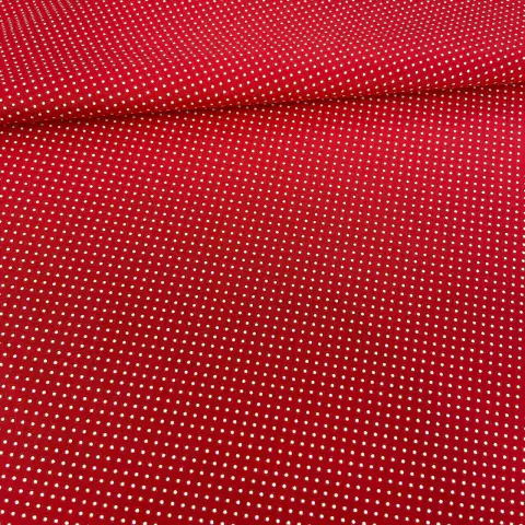 Tricoline Poá Vermelho Pequeno