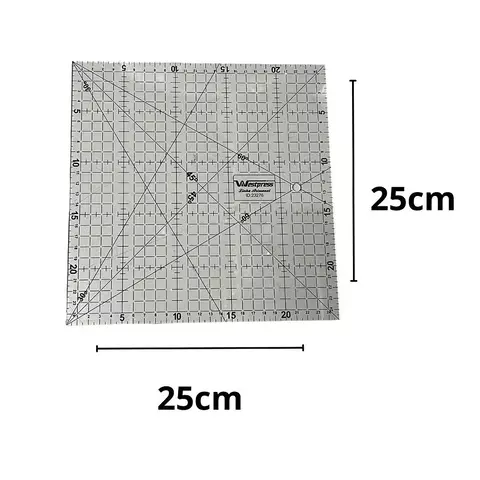 Régua Acrílica para Patchwork 25x25cm