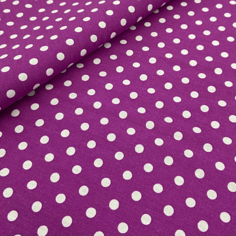 Tricoline Poá Rosa Fucsia Grande