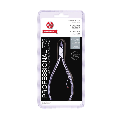 Alicate Cutícula 772 Cabo Longo Profissional Premium Inox Mundial