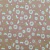 Tricoline Margaridas Branca fundo Bege Rosado
