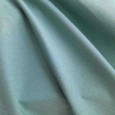 Tecido Cotton Linho Verde Hortelã (liso) 80% Algodão 20% Linho