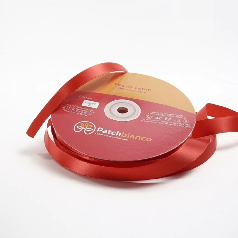 FITA DE CETIM 15MM VERMELHO 26