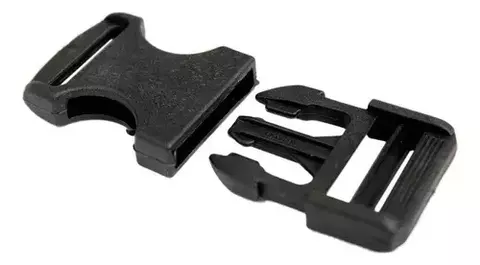 Fecho Engate Rápido p/ Alça Mochila/Bolsa 20mm Preto