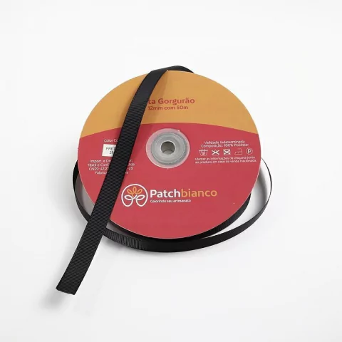 FITA DE GORGURÃO 12MM PRETO 39