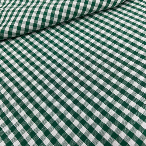 Tricoline Fio Tinto Xadrez Verde Bandeira