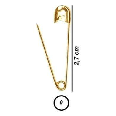 Alfinete Segurança Nº0 (Joaninha) Dourado