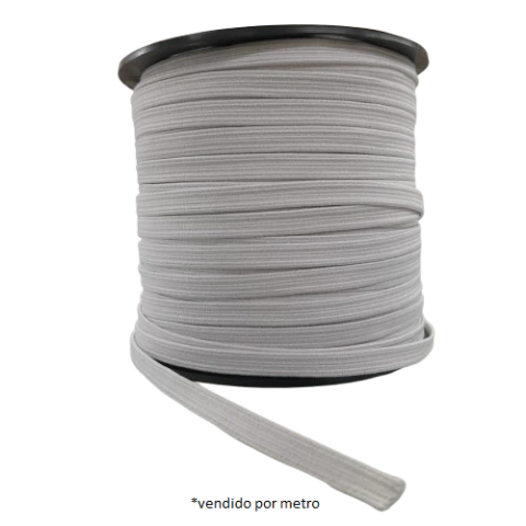 Elástico Reforçado 7mm Branco