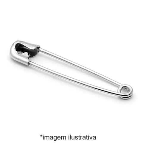 Alfinete Segurança Nº02 (Joaninha) Prata c/ 100 unid