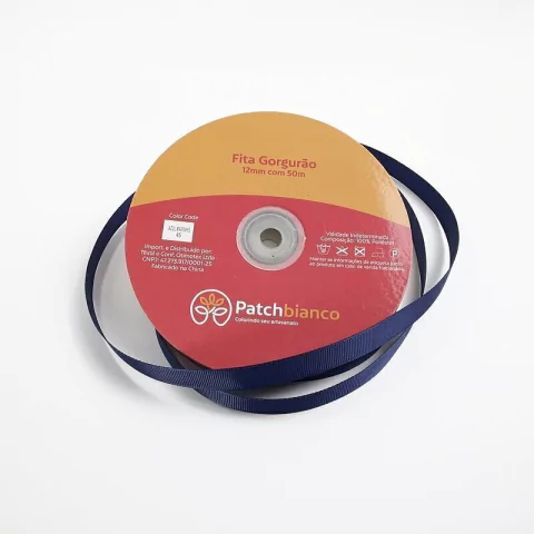 FITA DE GORGURÃO 12MM AZUL MARINHO 45