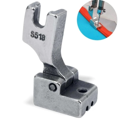 Calcador Ziper Invisível (Largo) Máquina Industrial