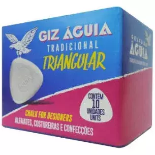 Giz Pedra Triangular Águia Caixa c/ 10 un 3 cores