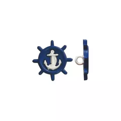 Botão Infantil Ancora Azul Marinho