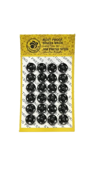 Colchete Pressão Manual 08mm Preto