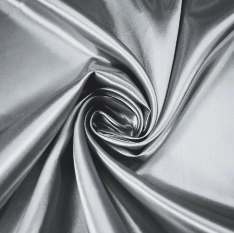 Tecido Cetim Labele Cinza - 1,47 Largura