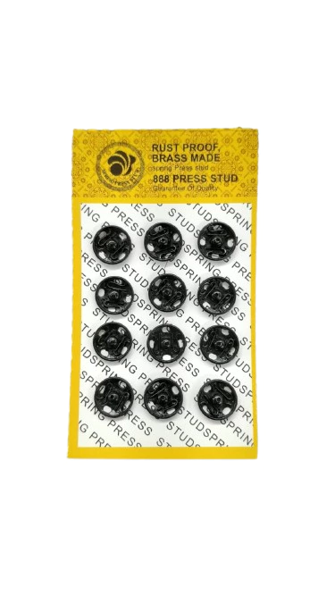 Colchete Pressão Manual 10mm Preto