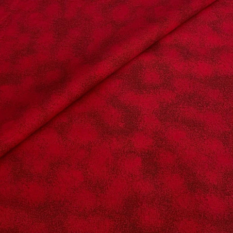 Tricoline Efeito Esponjado / Poeirinha Vermelho Escuro