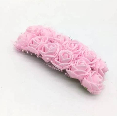 Flor Buquê Mini Botão Rosa Eva Rosa