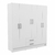 Placard Mosconi 6 Puertas 2 Caj Melamina Dakar Blanco