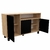 Vajillero Mosconi Doors 130 Melamina Nebraska Natural/Negro - comprar online