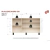 Vajillero Mosconi Doors 130 Melamina Nebraska Natural/Blanco - EMOOD